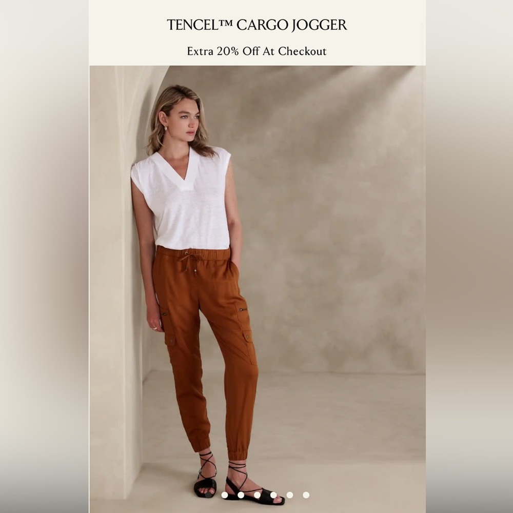 Banana Republic gorpcore tencel cargo jogger cargo pants. Women’s SIZE MEDIUM